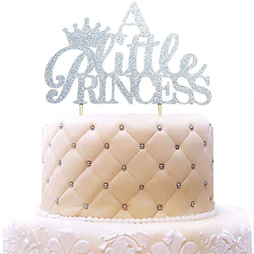 A Little Princess With Crown Cake Topper For Girl Baby Shower, B