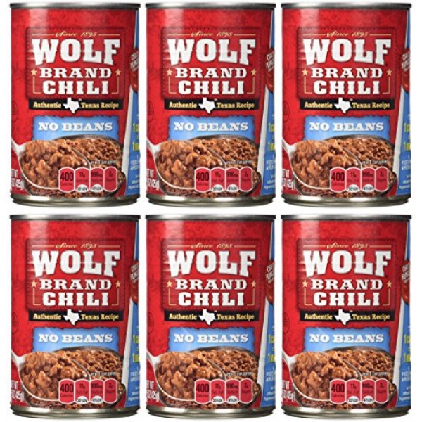 Wolf Brand No Beans Chili - 6/15 oz. Cans