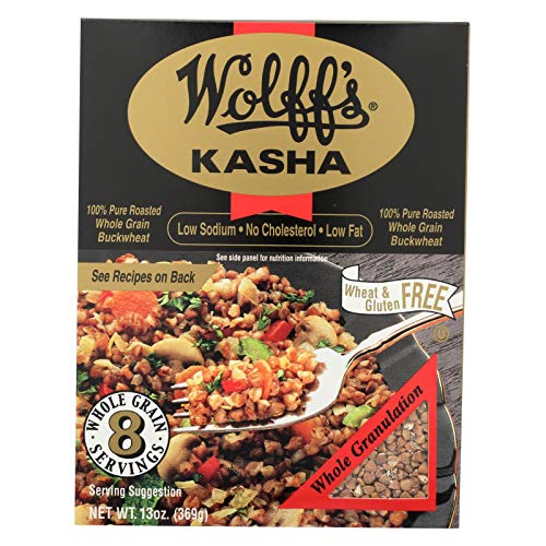 Wolffs Kasha Whole Pure Roasted Buckwheat, 13 Ounce Pack Of 6