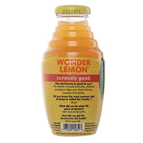 Wonder Lemon Organic Lemon Ginger Cold Pressed Juice, 8.45oz 6 ...