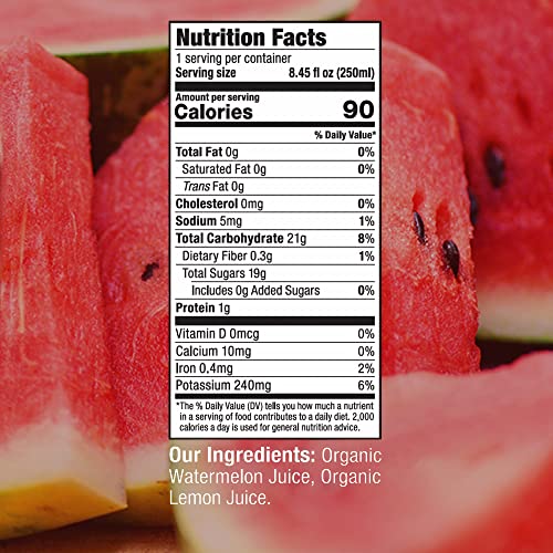 Wonder Melon Organic Watermelon Juice, 8.45oz 6 Pack 100% Juic...
