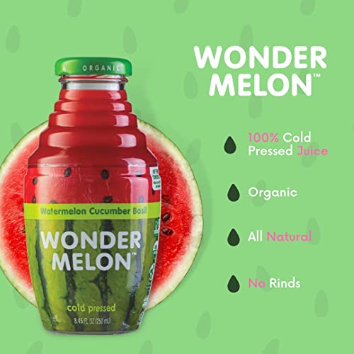 Wonder Melon Organic Watermelon Juice With Cucumber &Amp; Basil, 8.4