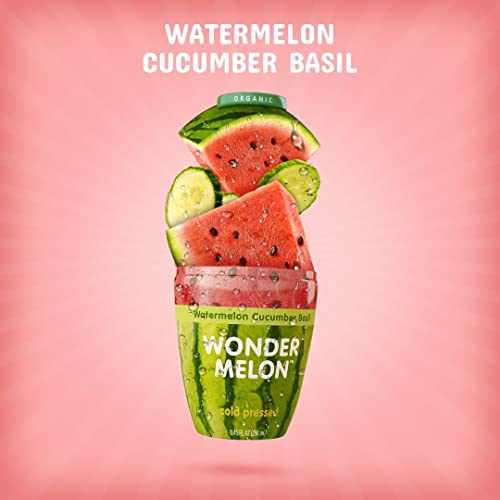 Wonder Melon Organic Watermelon Juice With Cucumber &Amp; Basil, 8.4