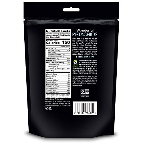 Wonderful Pistachio, Pistachios No Salt, 16 Ounce