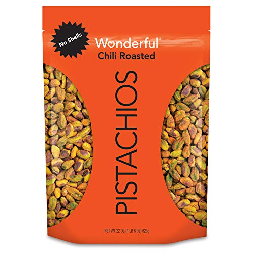 Wonderful Pistachios, No Shells, Chili Roasted, 22 Oz Resealable
