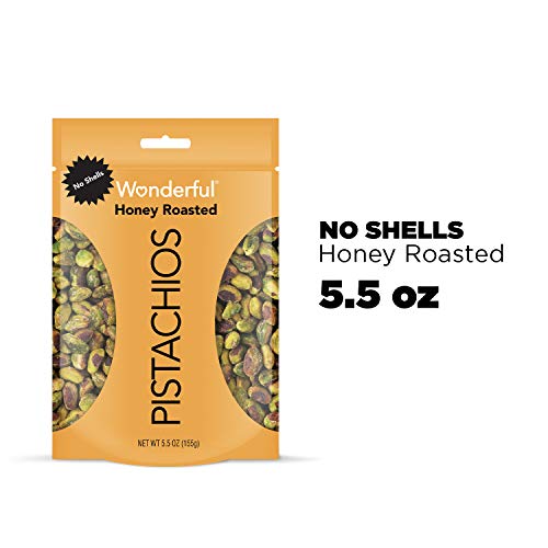 Wonderful Pistachios, No Shells, Honey Roasted, 5.5 Ounce Reseal
