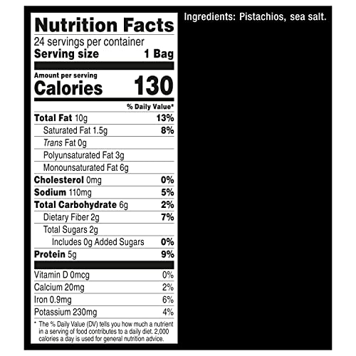 Wonderful Pistachios, Roasted And Salted, 1.5 Ounce Bags Pack O