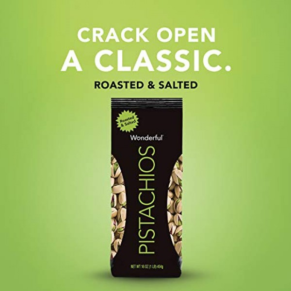 Wonderful Pistachios, Roasted And Salted, 16 Ounce Bag
