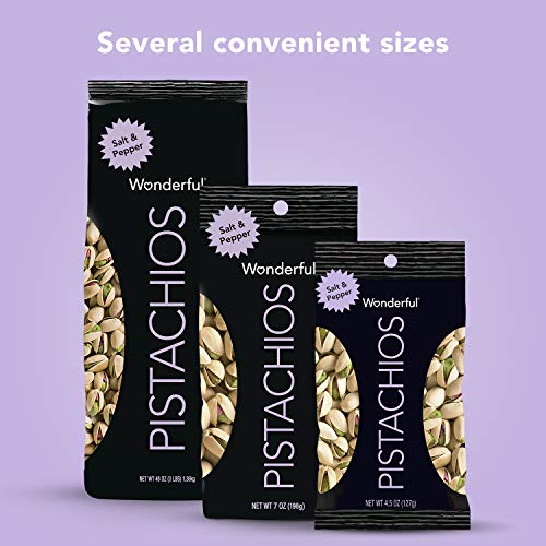 Wonderful Pistachios, Salt And Pepper, 1.25 Ounce Pack Of 12
