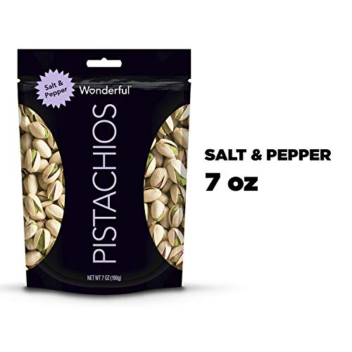 Wonderful Pistachios, Salt And Pepper Flavored, 7 Ounce Resealab