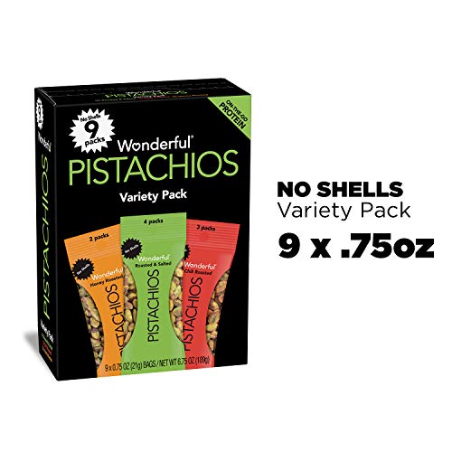 Wonderful Pistachios, No Shell Nuts, Variety Pack Pack Of 9