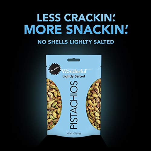 Wonderful Pistachios, No Shells, Roasted And Lightly Salted, 6 O