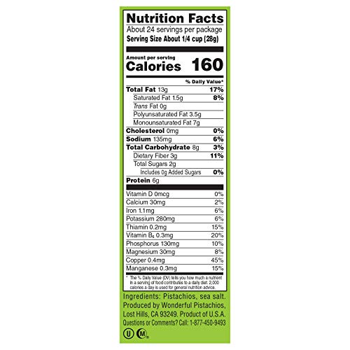 Wonderful Pistachios, No Shells, Roasted And Salted, 24 Ounce Re
