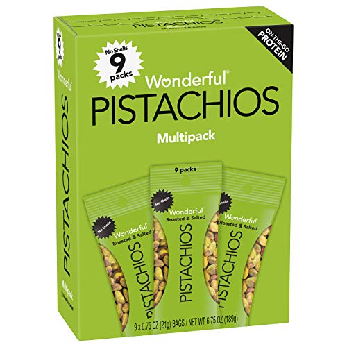 Wonderful Pistachios, No Shells, Roasted And Salted Nuts, 0.75 O