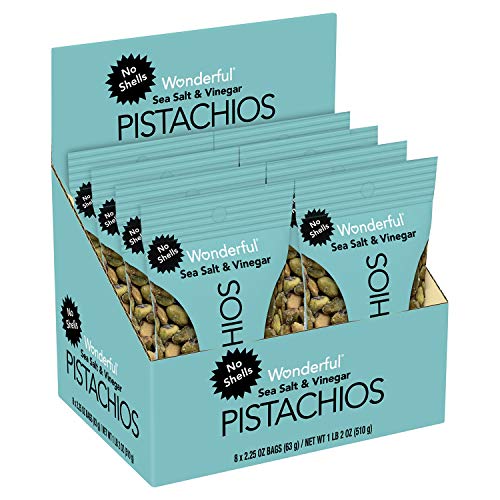 Wonderful Pistachios No Shells, Sea Salt &Amp; Vinegar, 2.25 Oz Pac