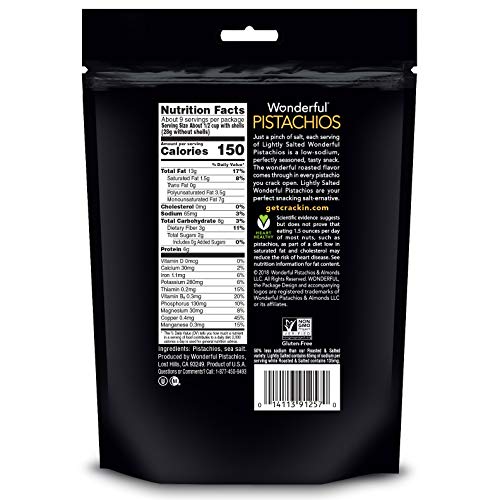 Wonderful Pistachios, Roasted &Amp; Lightly Salted, 16 Oz Resealable