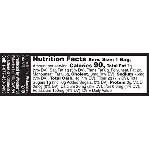 Wonderful Pistachios, Roasted And Salted, 1 Ounce Bags Pack Of 96