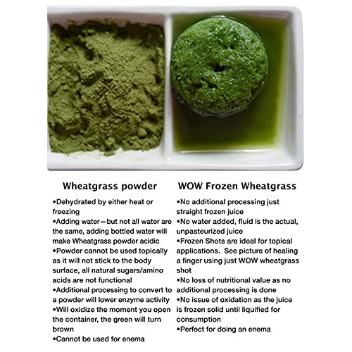 Wow Frozen Wheatgrass Juice - Only $1.67 Per Oz 84 Fl Oz- Orga