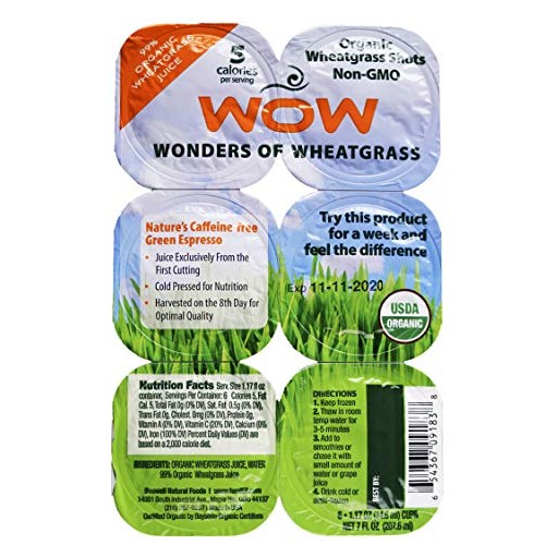 Wow Frozen Wheatgrass Juice - Only $1.67 Per Oz 84 Fl Oz- Orga