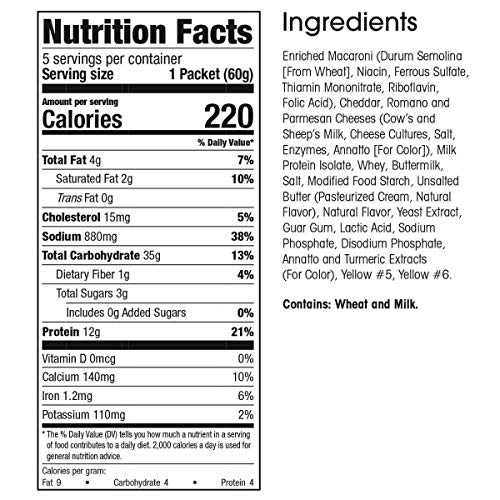 Wonderslim High Protein Diet Macaroni &Amp; Cheese Pasta 5 Servings