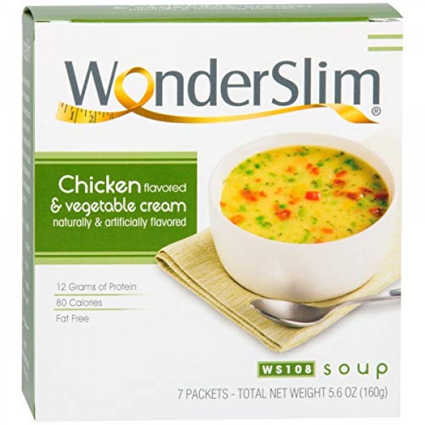 WonderSlim Low-Carb Diet High Protein Soup Mix - Chicken & Veget...