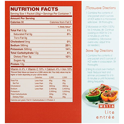 Wonderslim Low-Carb High Protein Soy Vegetarian Sloppy Joe Mix