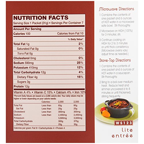 Wonderslim Low-Carb High Protein Vegetarian Zesty Vegetable Chil