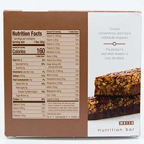 Wonderslim Meal Replacement Protein Bar - Low Carb Nutrition Bar