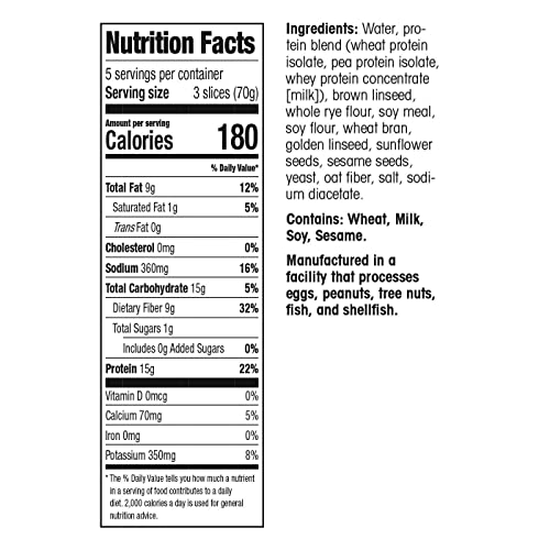 WonderSlim Protein Grain & Seed Brown Bread, 15g Protein, 9g Fib...