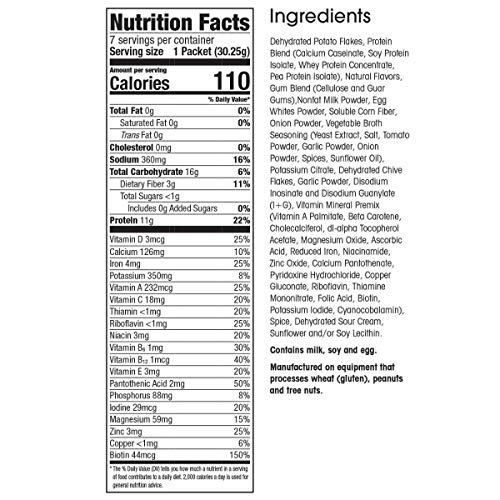 Wonderslim Sour Cream &Amp; Chives Instant Mashed Potatoes, Only 110