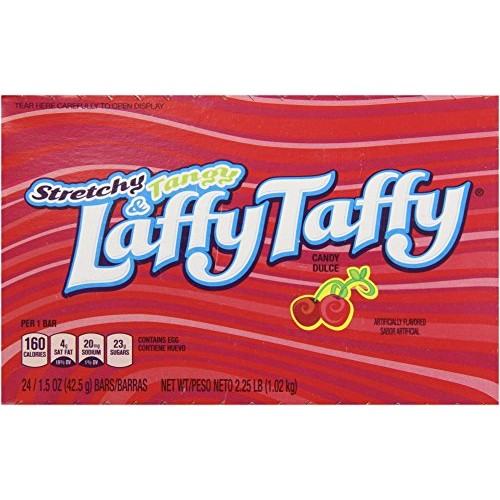 Wonka Laffy Taffy, Cherry, 24 Count