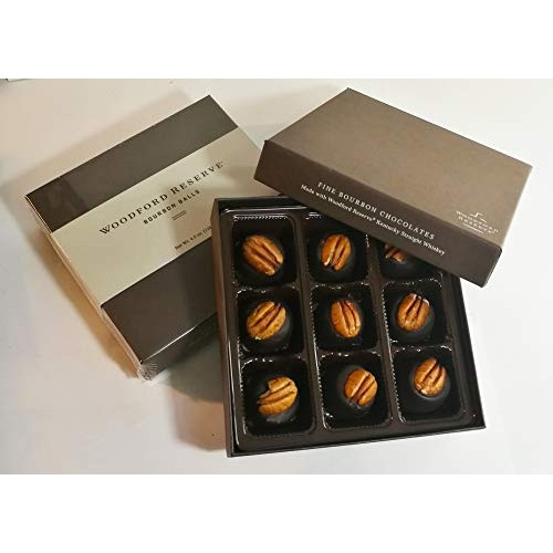 Woodford Reserve Premium Bourbon Ball Gift Box, 9 Candies Per Bo