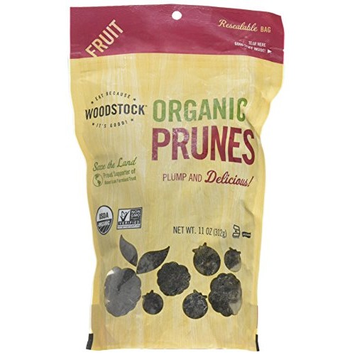 Woodstock Prunes, Organic, California Pitted, 11-Ounce Pack Of 2