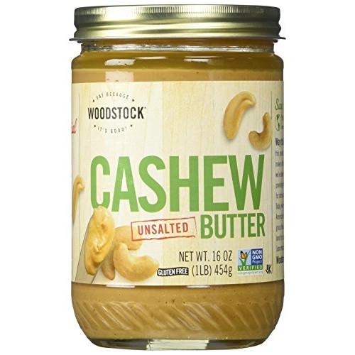 Woodstock Cashew Butter, Unsalted, 16-Ounce