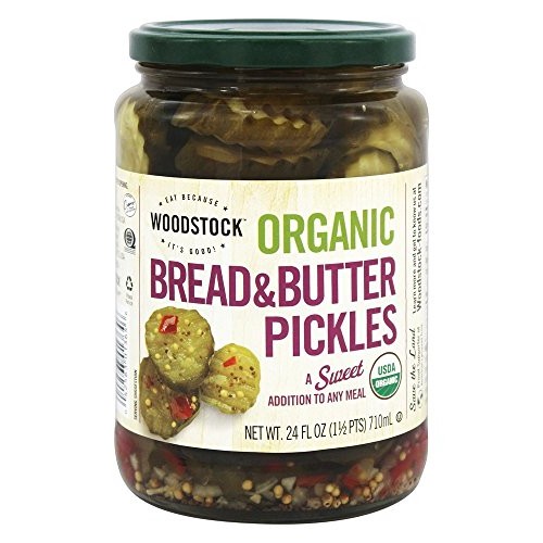 Woodstock Farms Organic Sweet Bread And Butter Pickle, 24 Ounce
