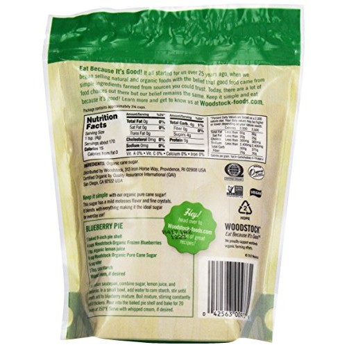 Woodstock, Evap Sugar Pure Cane, Granulated, At least 95% Organi...