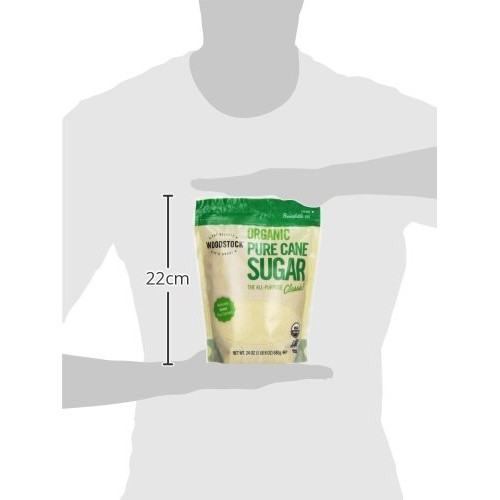 Woodstock, Evap Sugar Pure Cane, Granulated, At least 95% Organi...