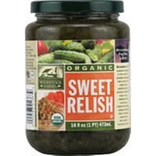 Woodstock Farms Organic Sweet Relish, 16 Ounce - 12 Per Case.