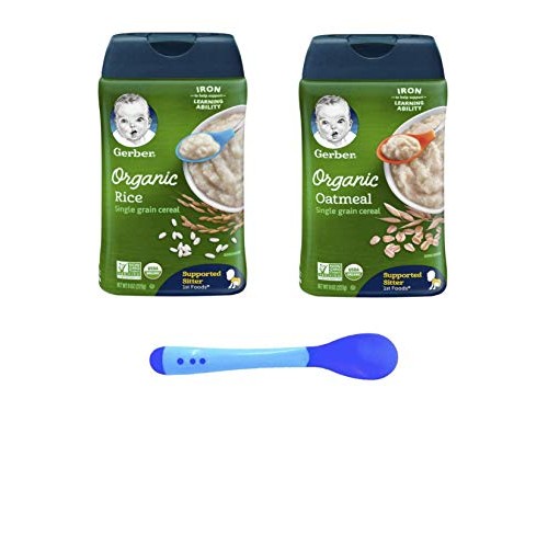 Gerber Organic Rice And Organic Oatmeal Cereal 8Oz - With Baby S