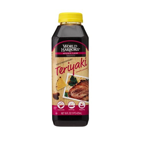 World Harbors Maui Mountain Teriyaki Sauce &Amp; Marinade, 16-Ounce