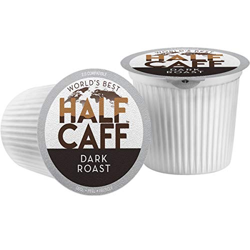 Worlds Best Half Caff, Dark Roast Blend 100Ct. Recyclable Singl