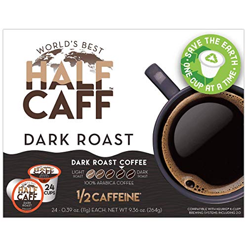 Worlds Best Half Caff, Dark Roast Blend 100Ct. Recyclable Singl