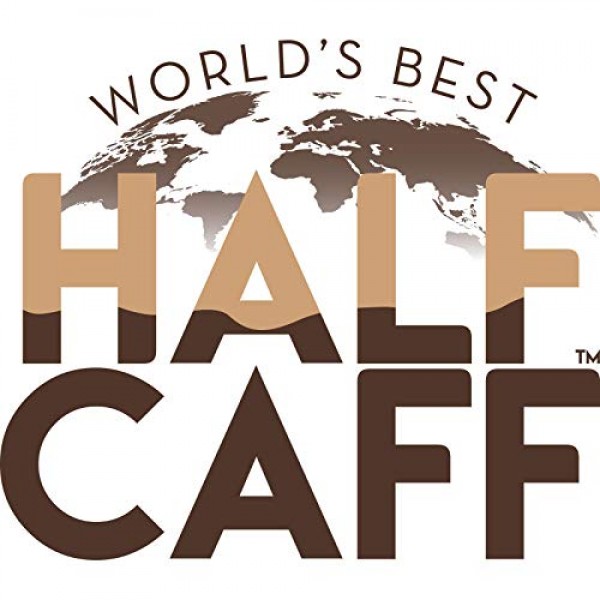 Worlds Best Half Caff, Dark Roast Blend 100Ct. Recyclable Singl