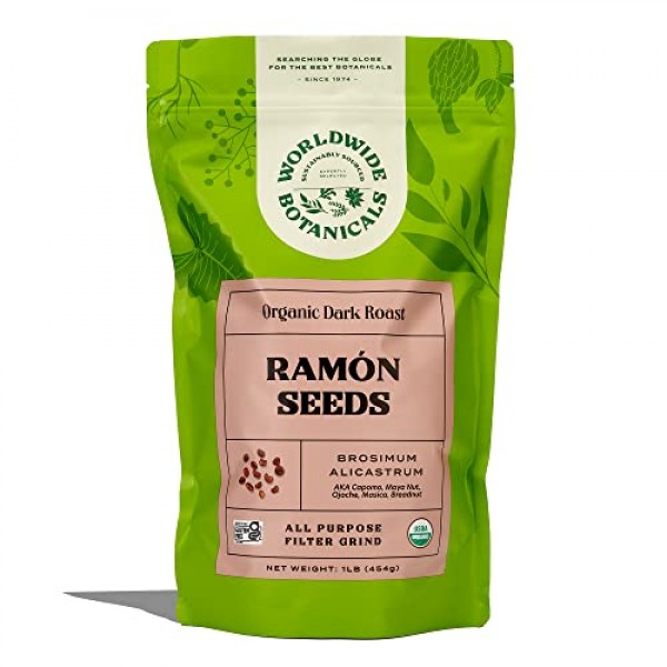 Worldwide Botanicals Organic Ramón Seeds – Dark Roast - Aka Capo