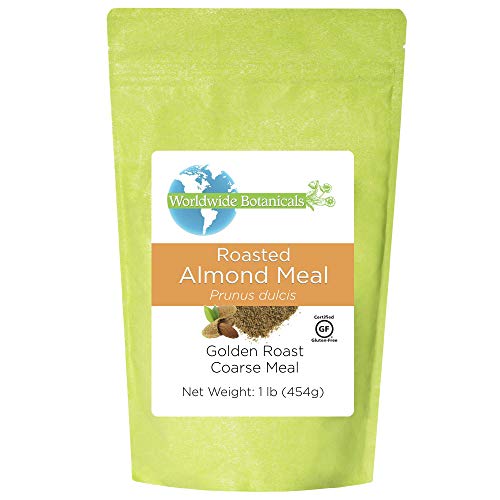 Worldwide Botanicals Roasted Almond Meal - 100% Pure Golden Roas