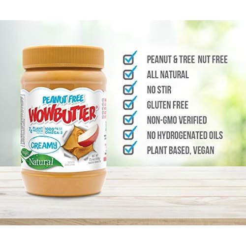 Wowbutter Natural Peanut Free Creamy 6X1.1Lb Jars