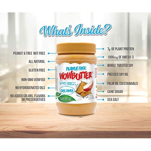 Wowbutter Natural Peanut Free Creamy 6X1.1Lb Jars