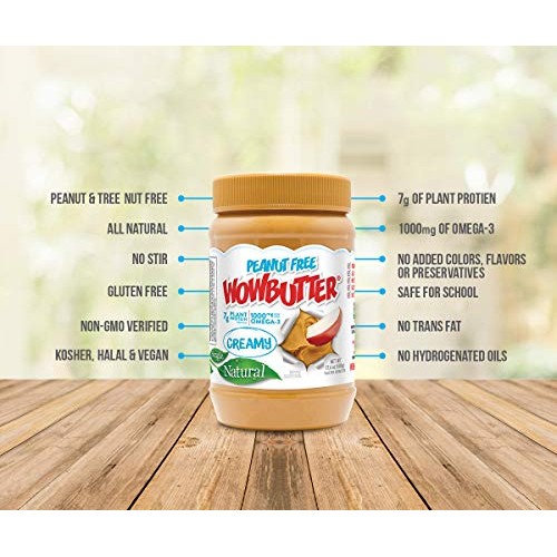 Wowbutter Natural Peanut Free Creamy 6X1.1Lb Jars