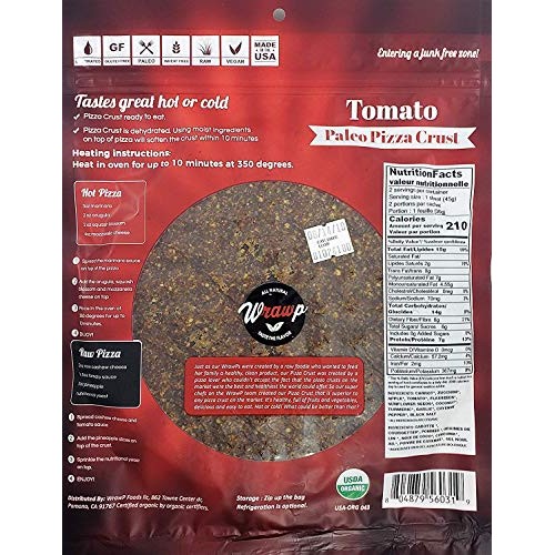 Paleo Pizza Crust | 3 Pack Tomato Flavored Organic Gluten Free,