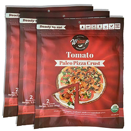 Paleo Pizza Crust | 3 Pack Tomato Flavored Organic Gluten Free,